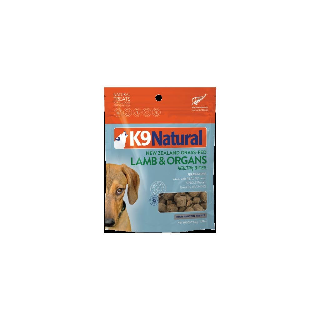 Friandises K9 Natural à l’agneau, haute protéine et faible calorie pour chiens actifs.