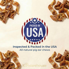 K9warehouse oreilles porc en vrac, pratique pour stock et distribution