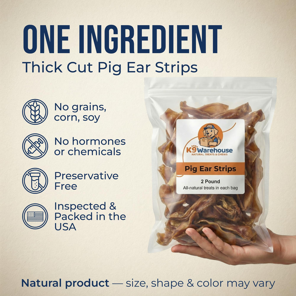 K9warehouse oreilles porc tranches saines, facilement mâchables