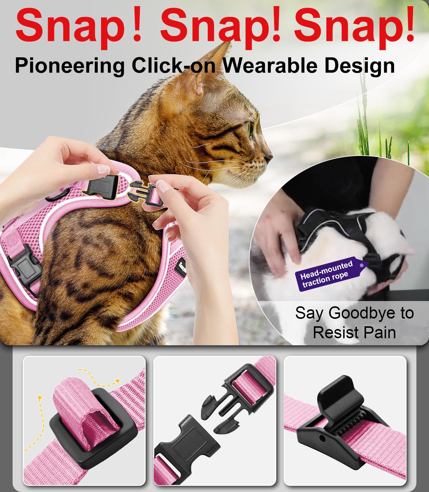 Réseau d'air respirant Kaazylab pour chat au frais pendant les promenades.