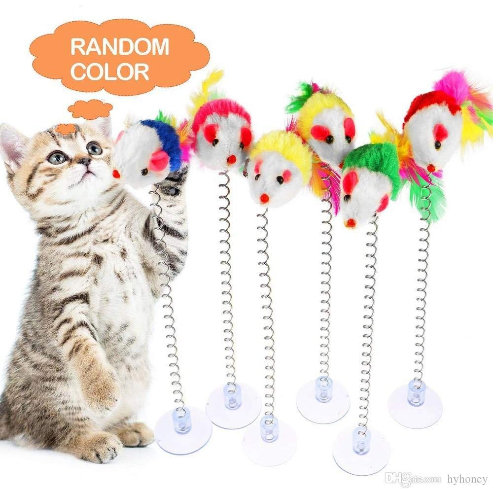 KABB souris ressort chat taille 20 cm pour les sessions en intérieur.