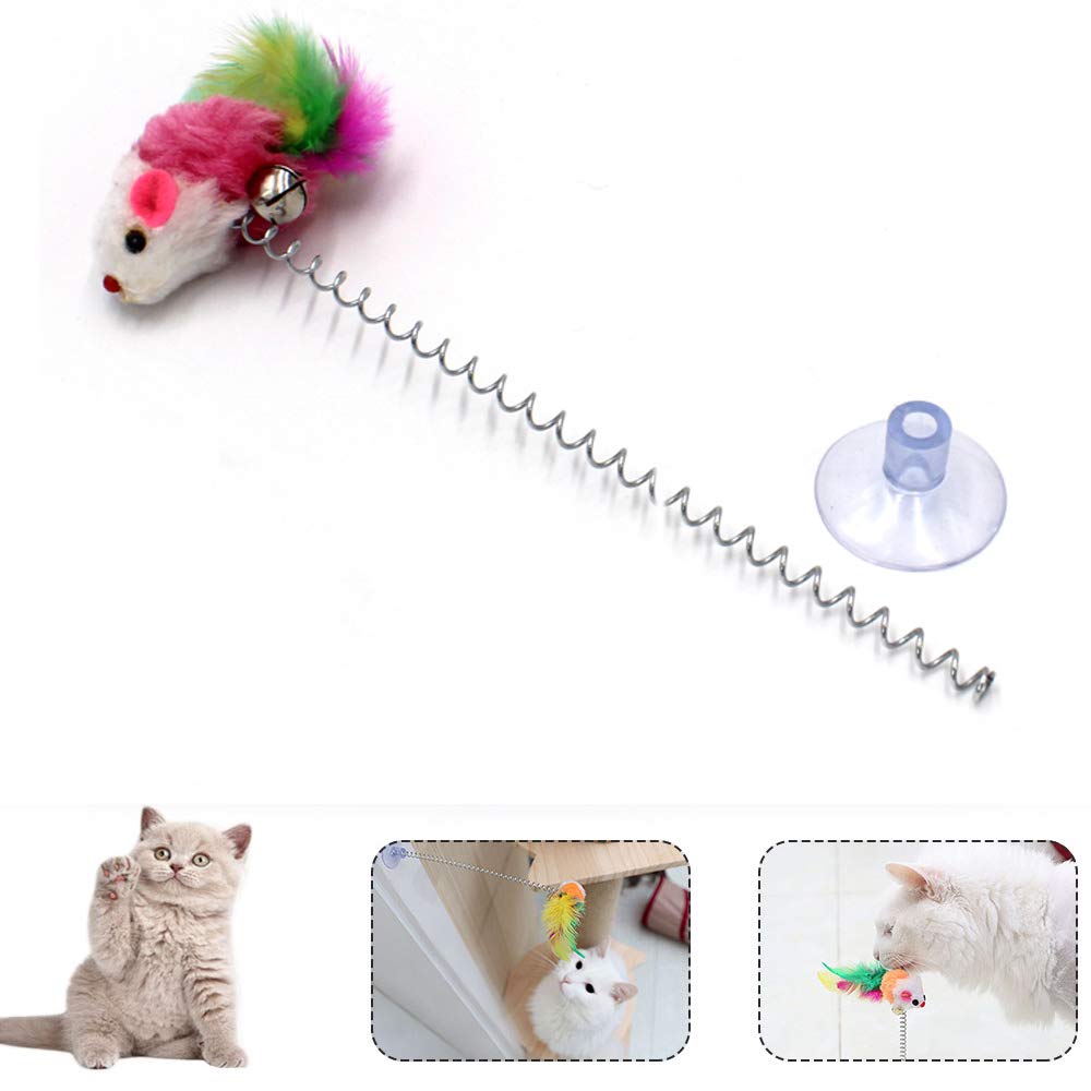 KABB souris ressort coloris aléatoires, stimulation visuelle du chat.