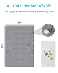 Kabeyoe Tapis Litiere Silicone XL, surface douce pour pattes sensibles.