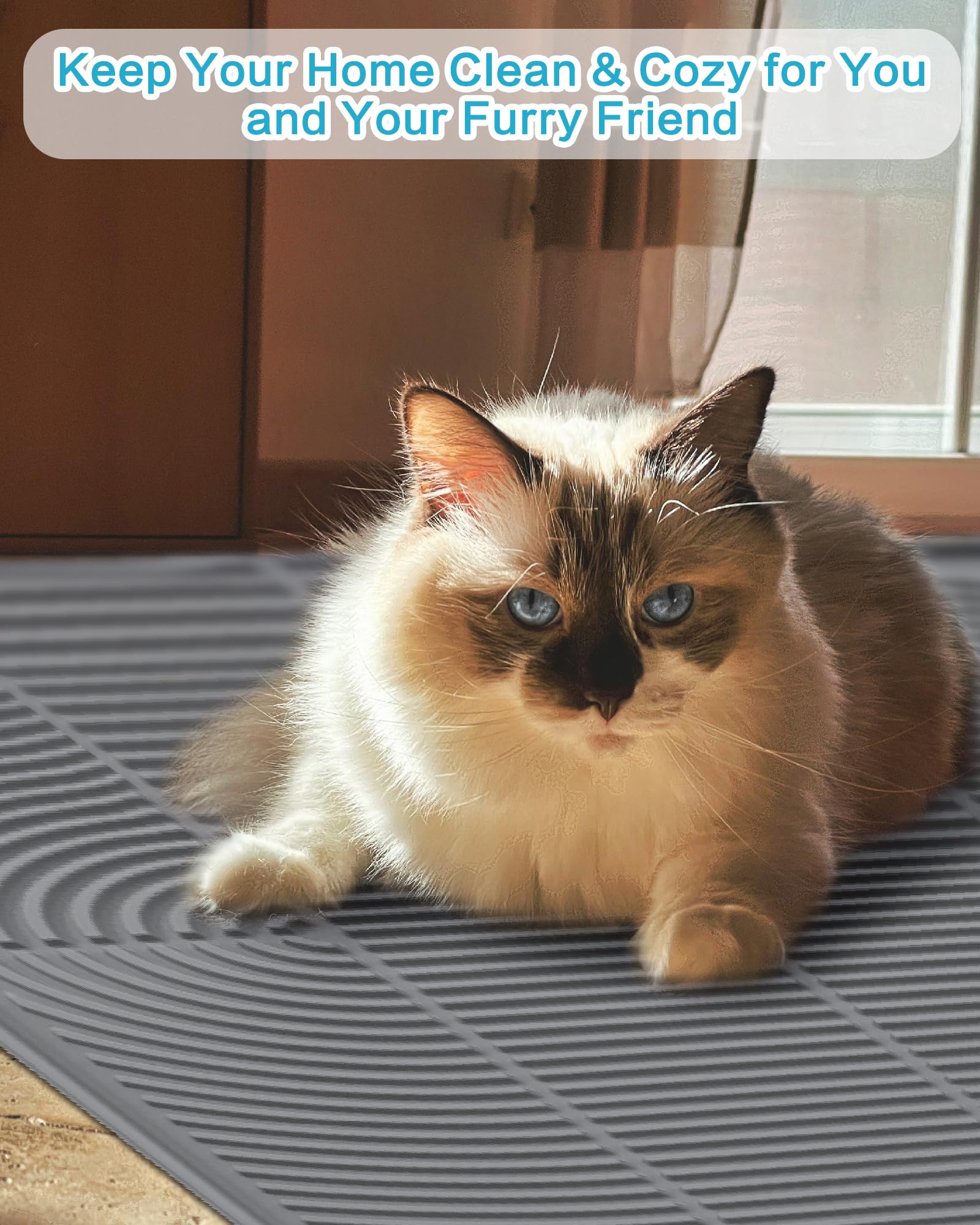Kabeyoe Tapis Litiere Silicone XL, idéal pour plusieurs chats.