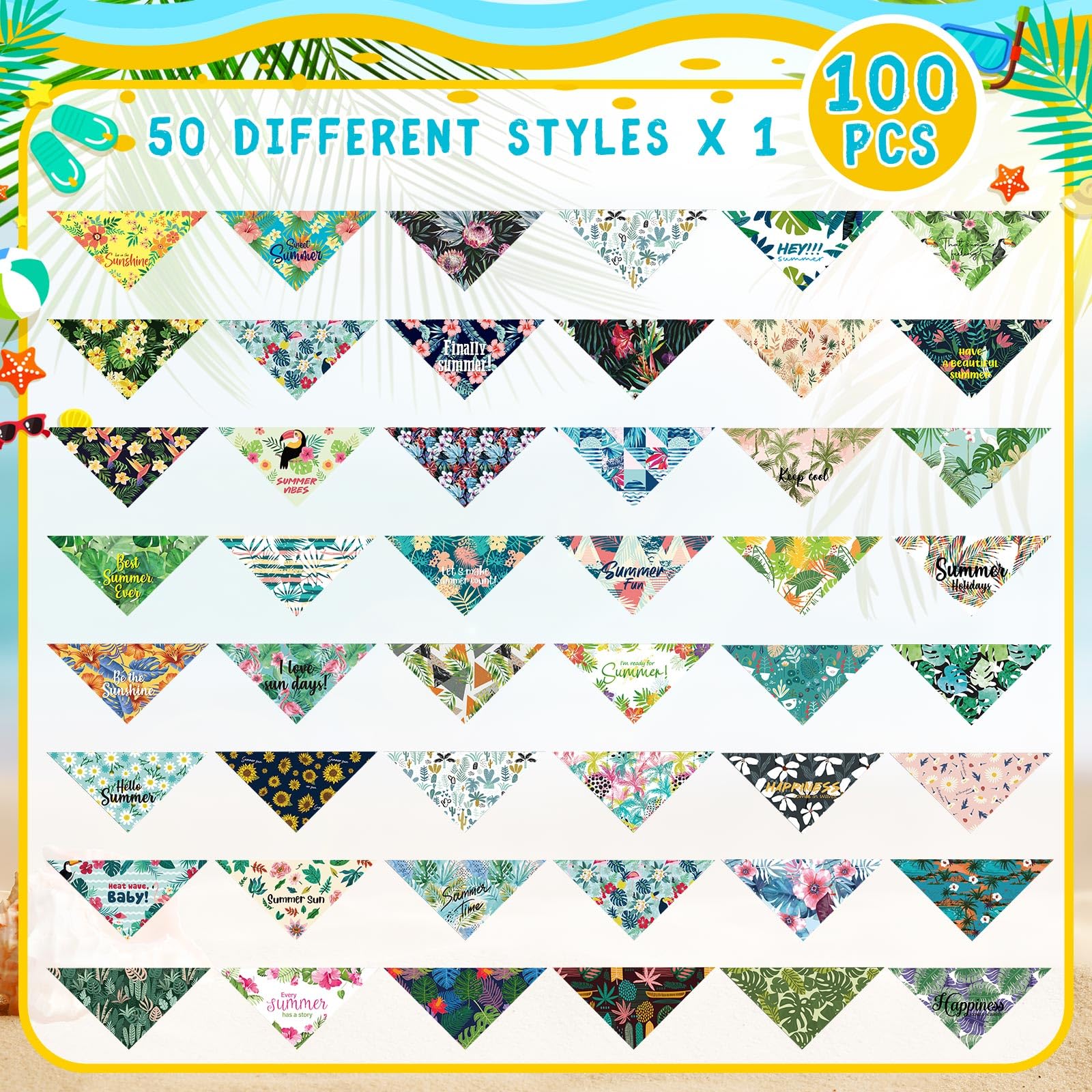 Bandana ajustable 65 x 45 cm Kacctyen pour tailles variées.