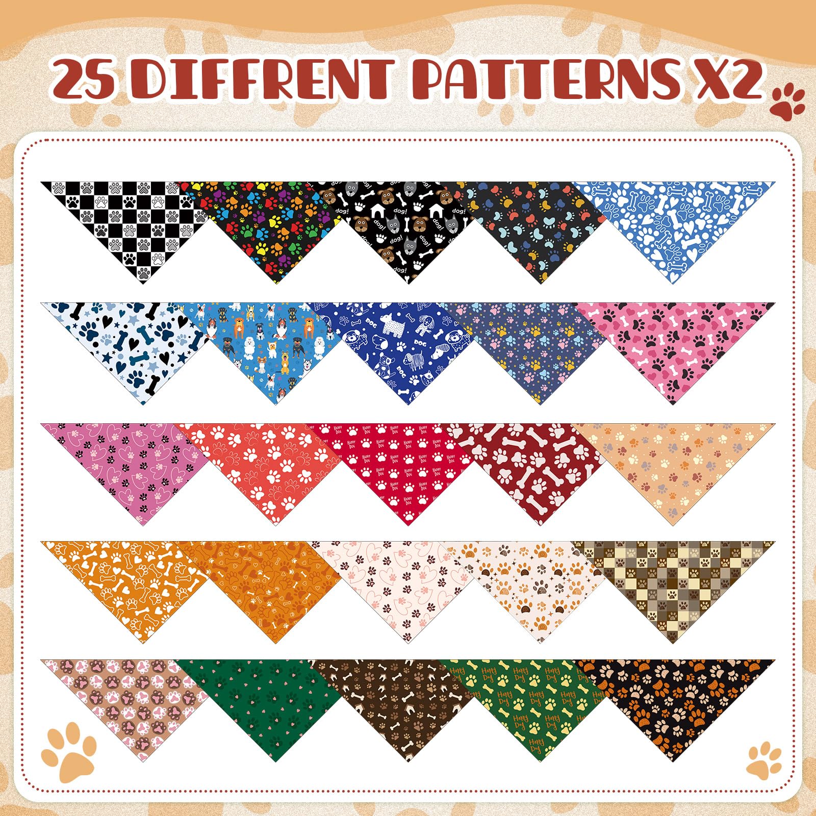 Kacctyen bandanas lavables et durables, réutilisables après toilettage et sorties.