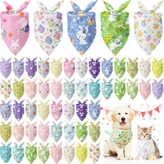 Bandanas Kacctyen imprimé lapin pour Pâques, idéal pour photos et fêtes.