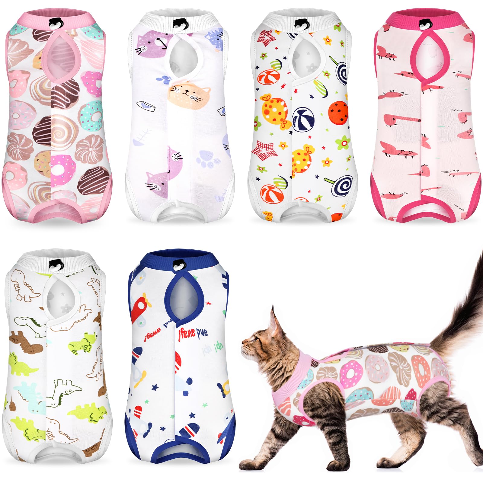 Kacctyen ensemble de rétablissement pour chat, pratique après chirurgie.