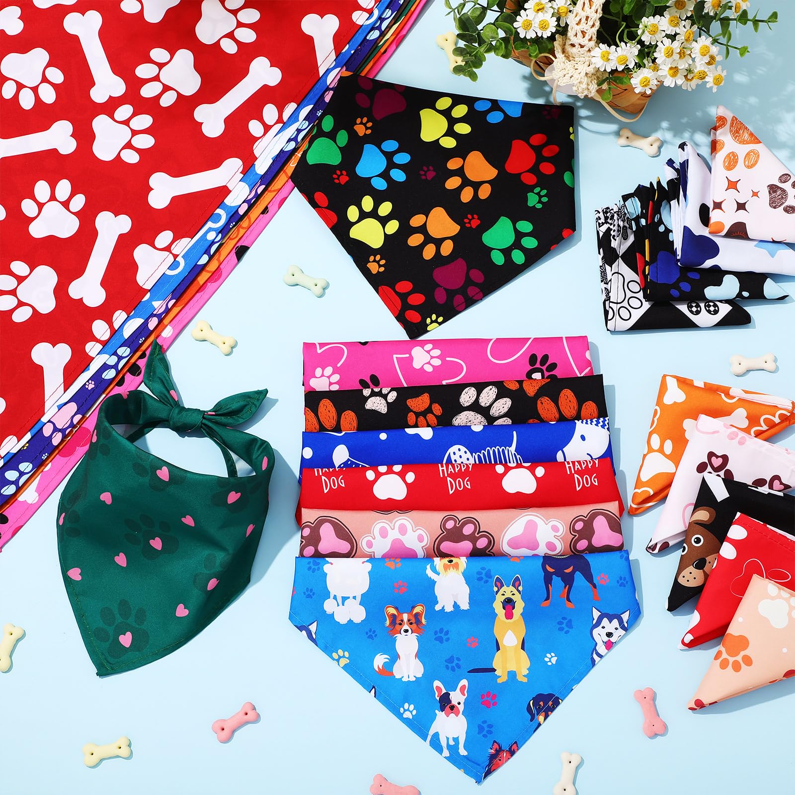 Foulards Kacctyen, couleurs variées, idéal pour photos et fêtes.