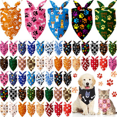 Foulard Kacctyen pour chien, motif pattes, accessoire mignon pour sorties quotidiennes.