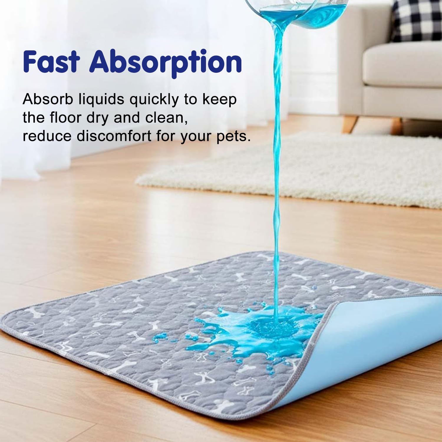 Tapis contrôle d'odeurs Kacitalone gris, pour garder la pièce fraîche.