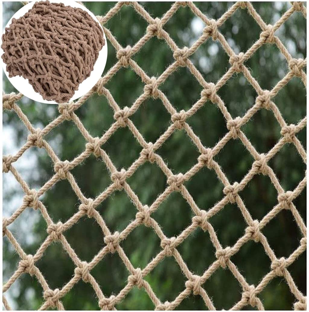 KACQIHTU filet-corde-chanvre-enfants: filet robuste pour jeux et sécurité.