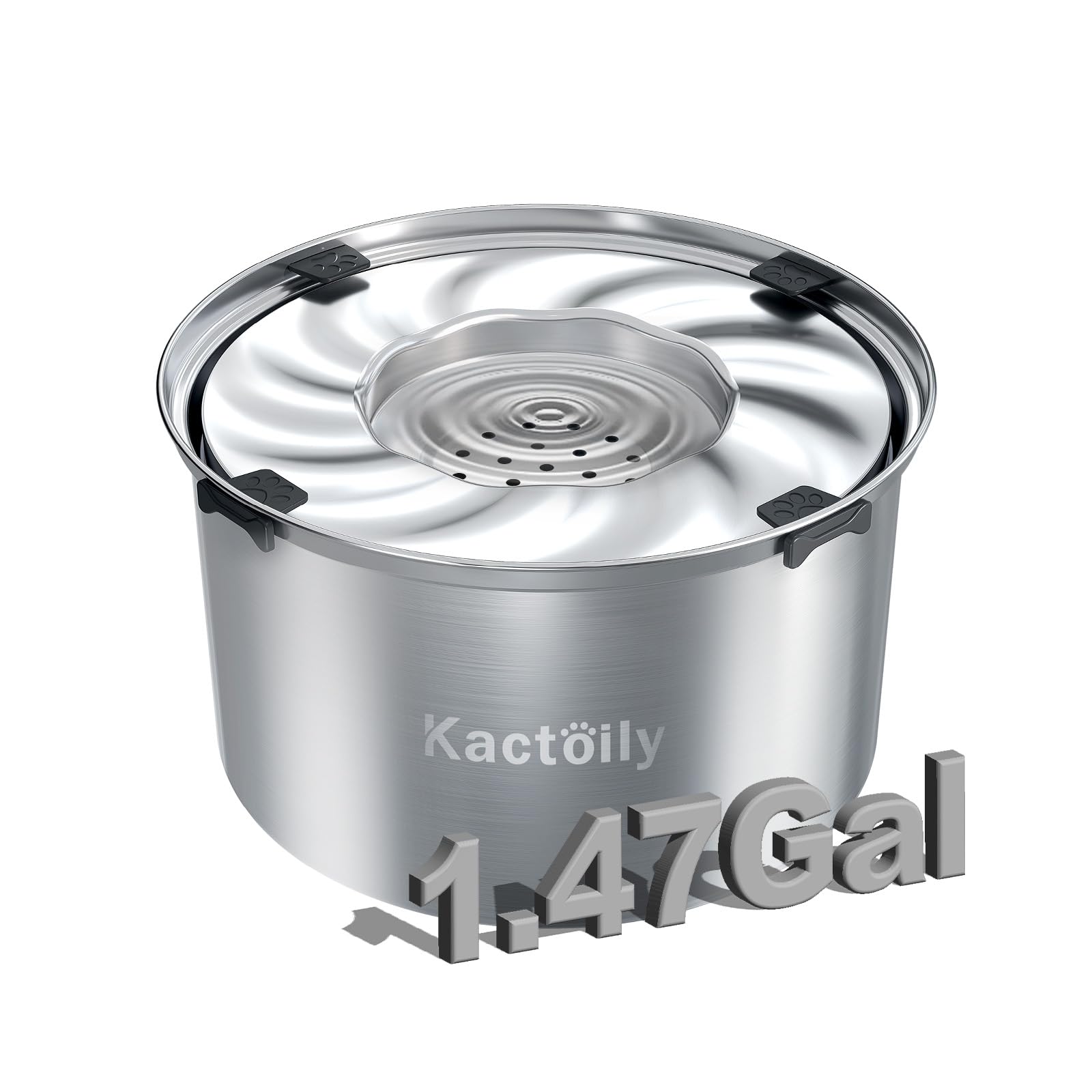 Bol d’eau kactoily, capacité généreuse pour grands chiens, réduction des remplissages fréquents.