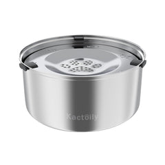 Bol eau Kactoily 3L en acier inoxydable, capacité idéale pour chiens de grande taille.