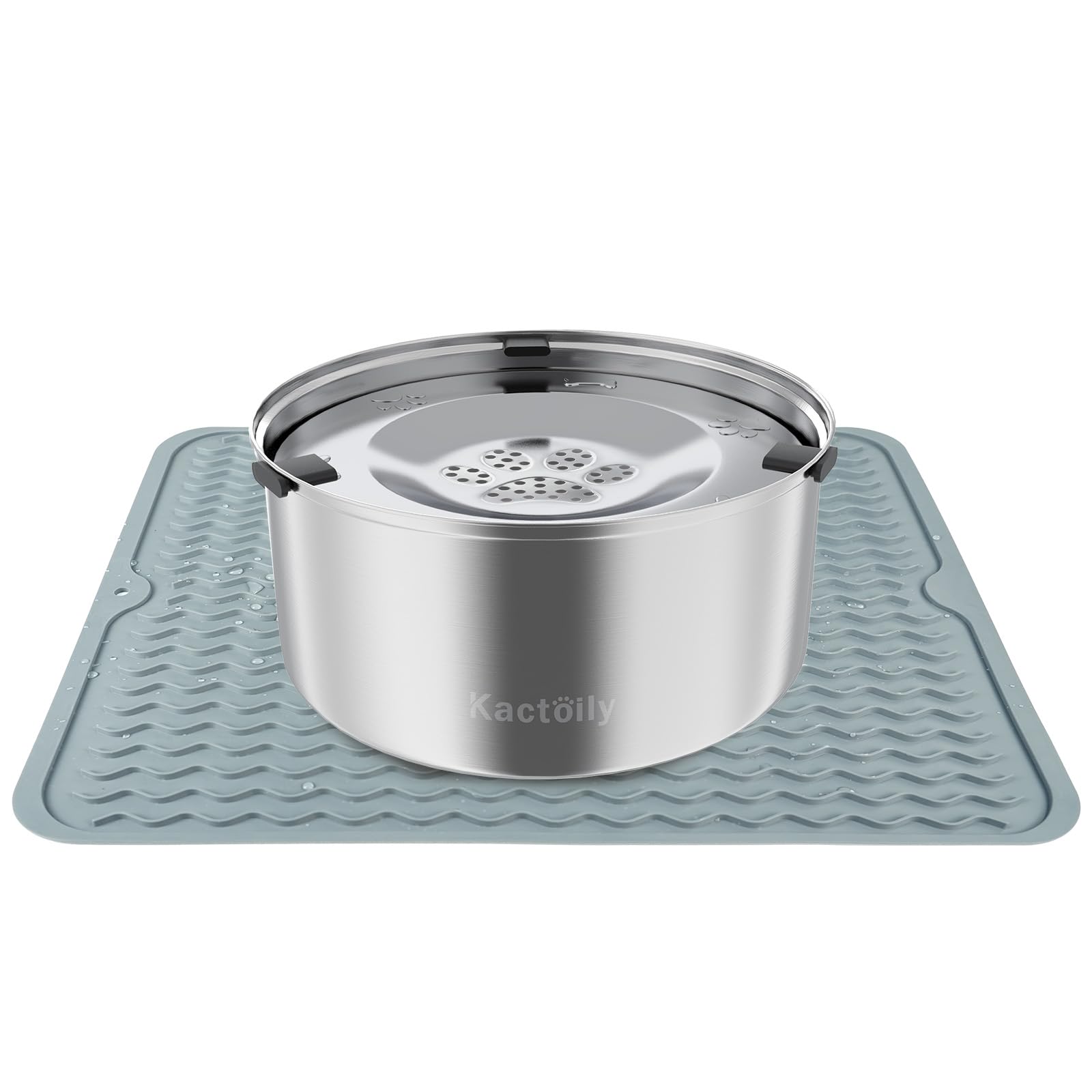 Bol Kactoily en inox 3L pour chien, capacité adaptée aux grands chiens.