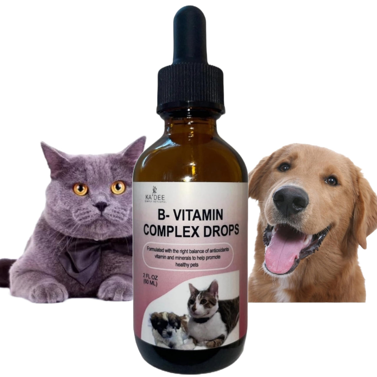 Ka'Dee Simply Beyouful gouttes B12 en bouteille, soutien énergétique pour chiens et chats.