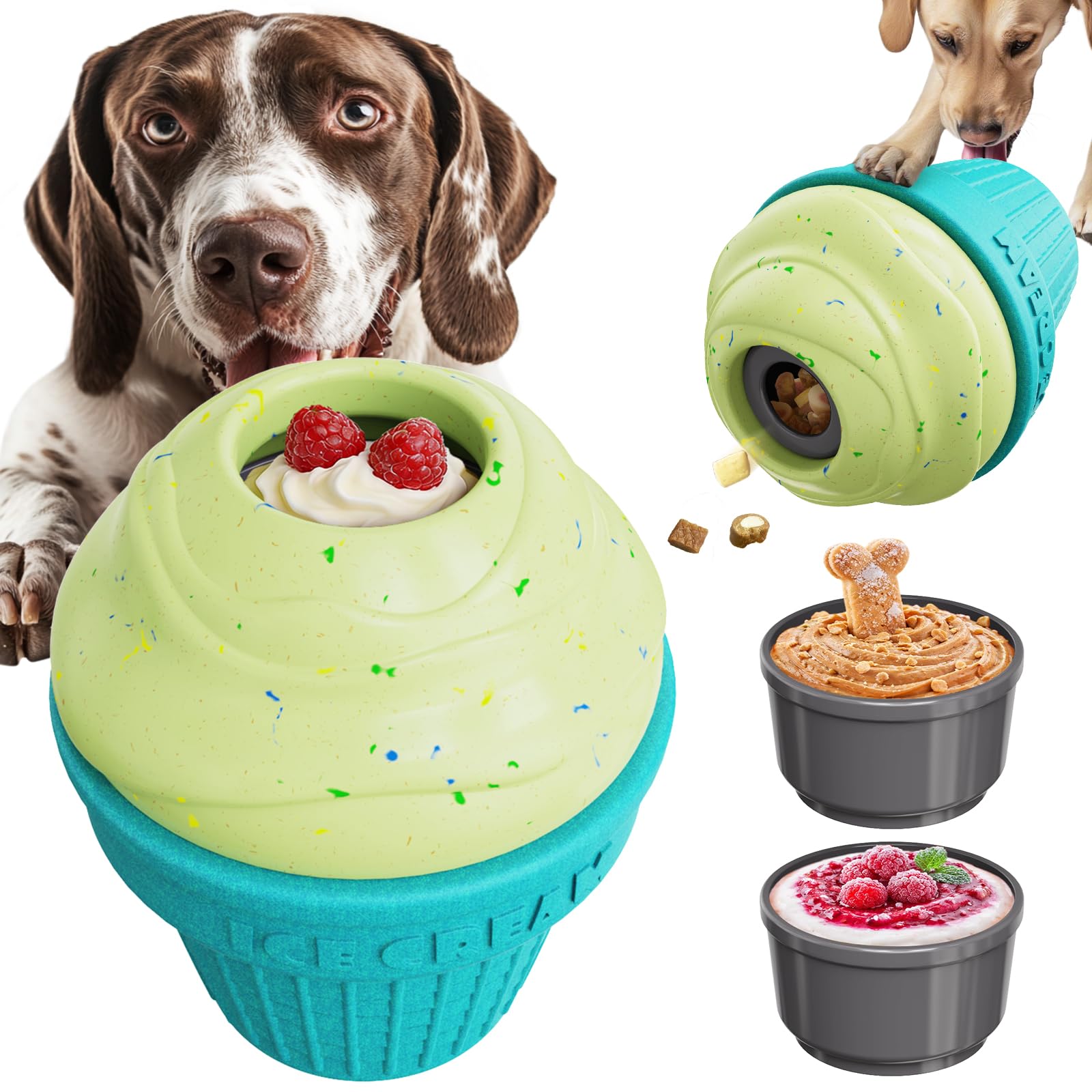 Jouet KADTC 3-en-1 pour chien grande taille avec texture pour mâcher et ingestion plaisir