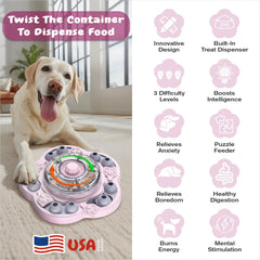 Jouet casse-tête KADTC chien, 4 modes de jeu pour garder l'esprit actif