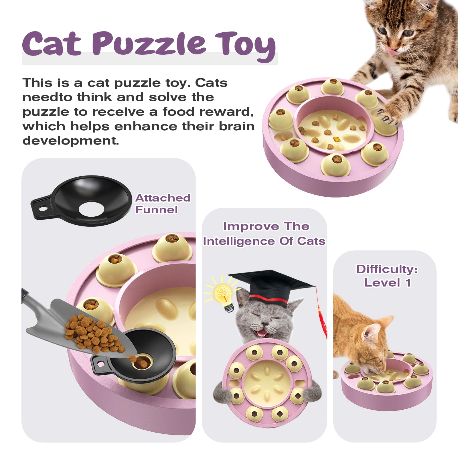 Matériaux sans BPA et nettoyage facile du bol puzzle KADTC.