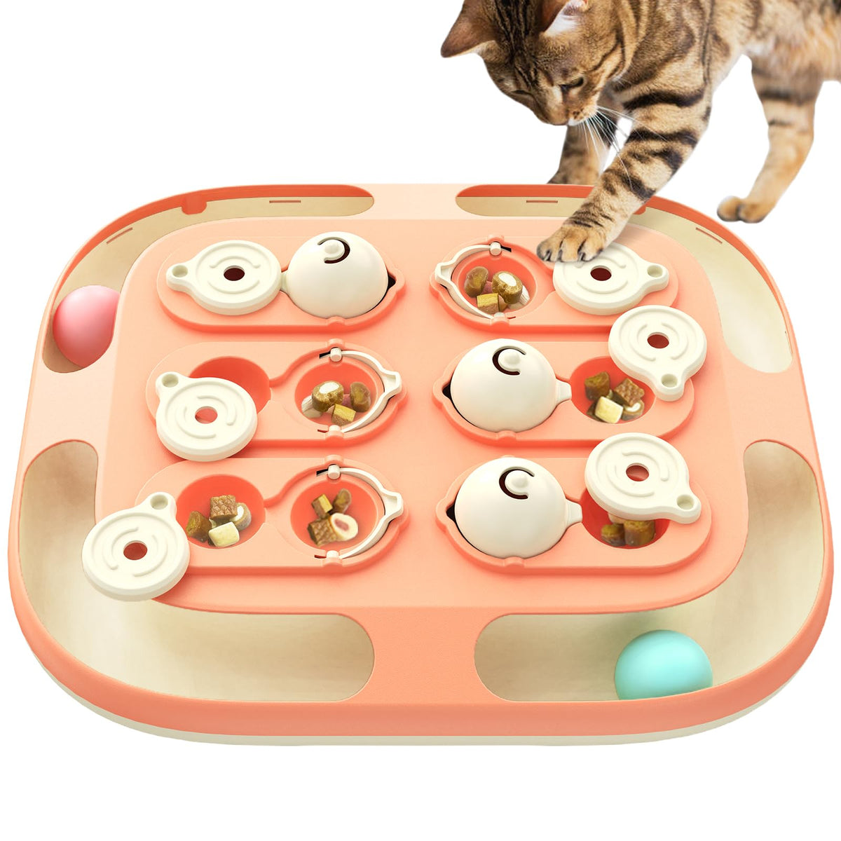 KADTC puzzle-chat-3-en-1: stimulation intellectuelle et appétit des chats d’intérieur.