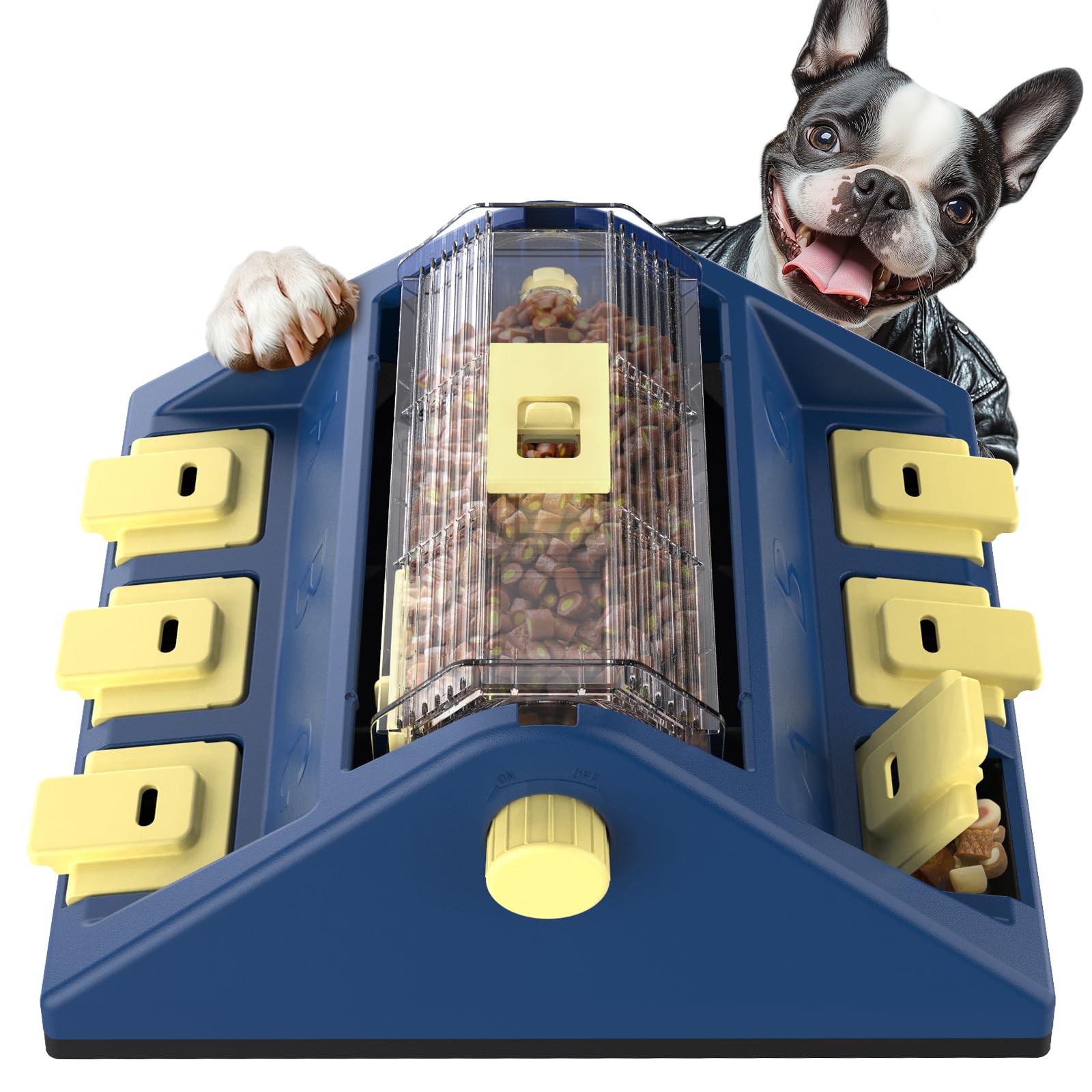 KADTC puzzle-chien deux niveaux grande-taille pour stimulation mentale et repas plus lent.