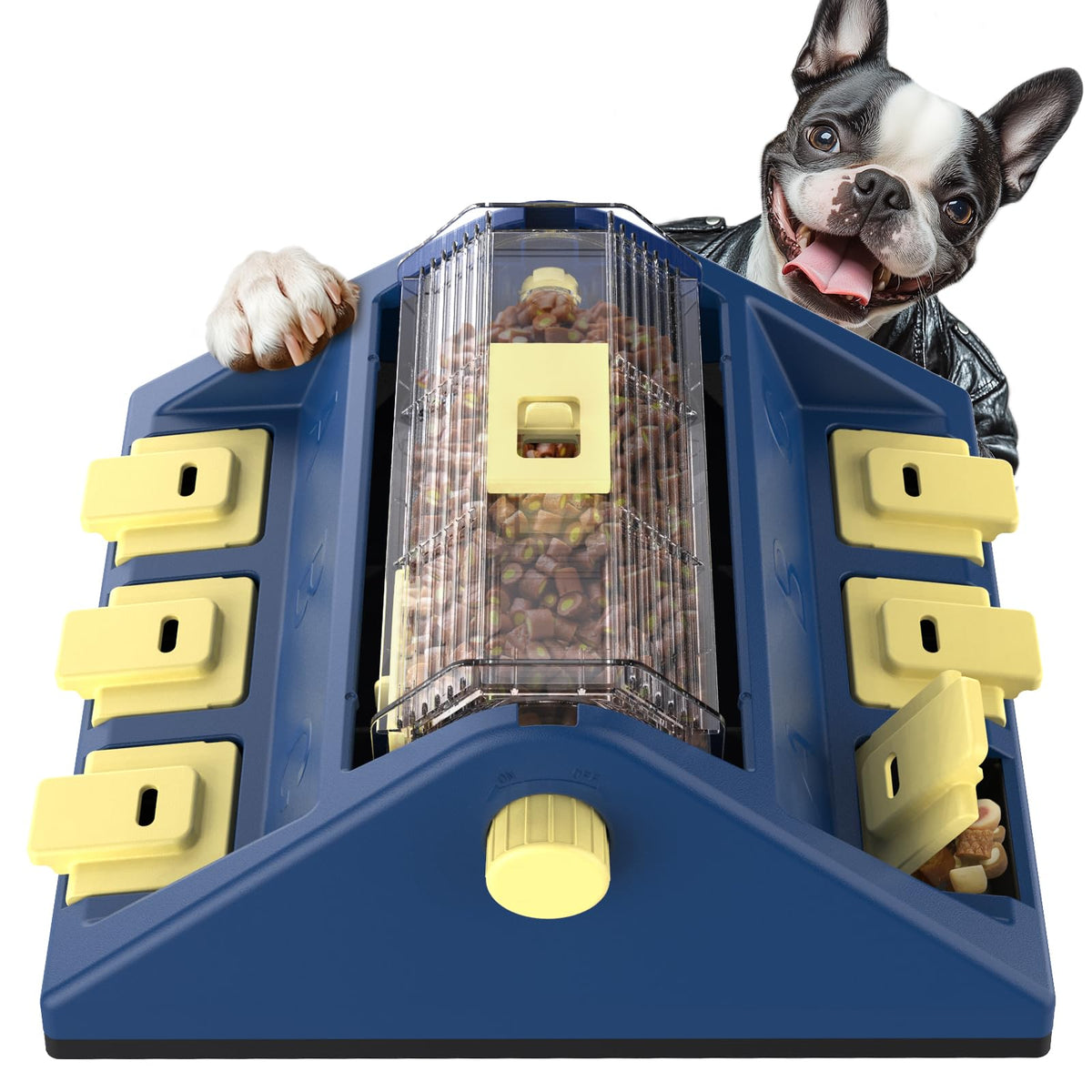 KADTC puzzle-chien deux niveaux grande-taille pour stimulation mentale et repas plus lent.