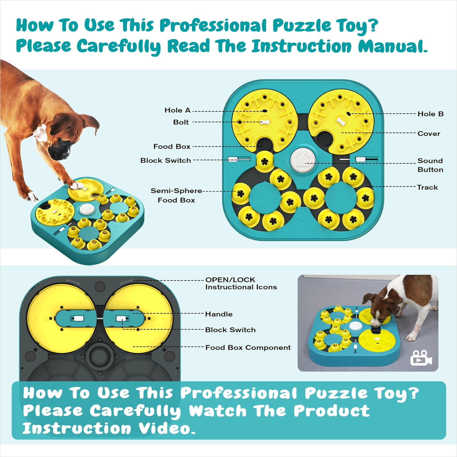 KADTC Puzzle Chien Sans BPA PVC: jeu sûr et sain pour votre compagnon.
