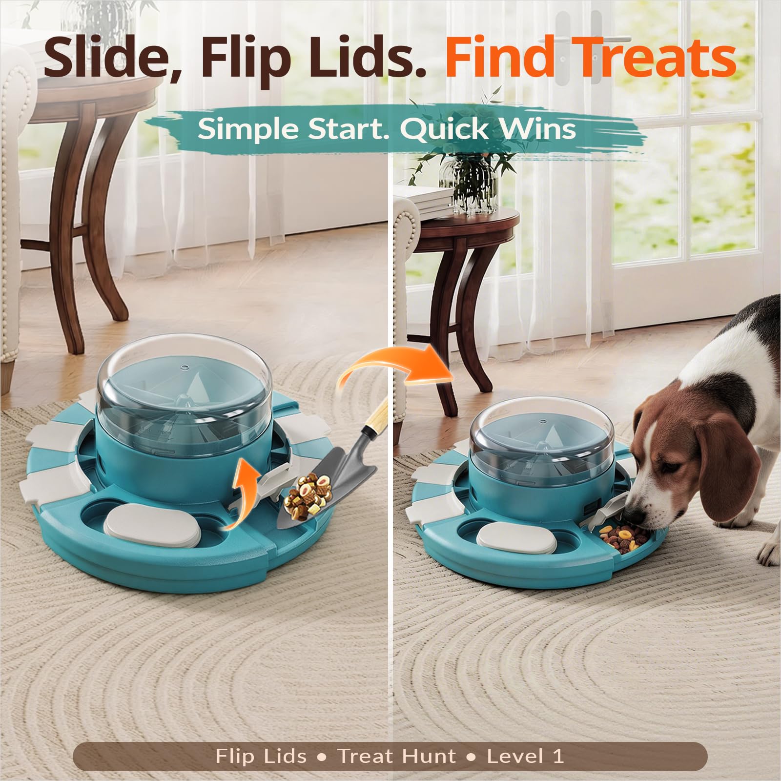 KadTC puzzle chien – top translucide permettant de suivre les récompenses.