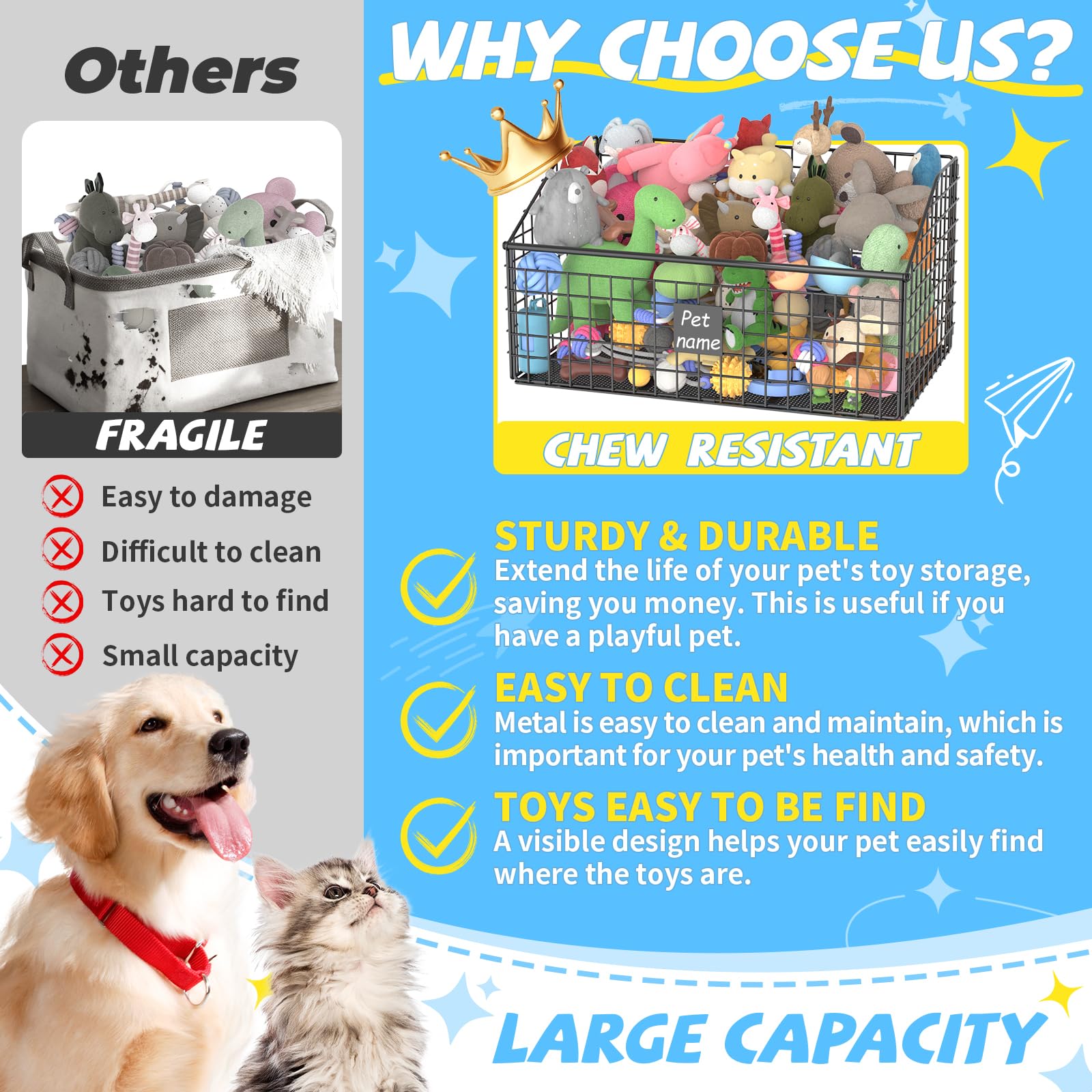Kaiferty Accès-jouets-front-bas — accès facile pour tous les chiens.