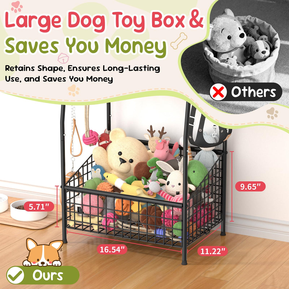 Kaiferty boite-jouets-chien-metal-ventilee, aire de jeu saine.
