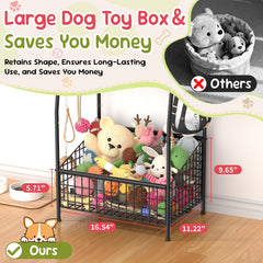 Kaiferty boite-jouets-chien-metal-ventilee, aire de jeu saine.