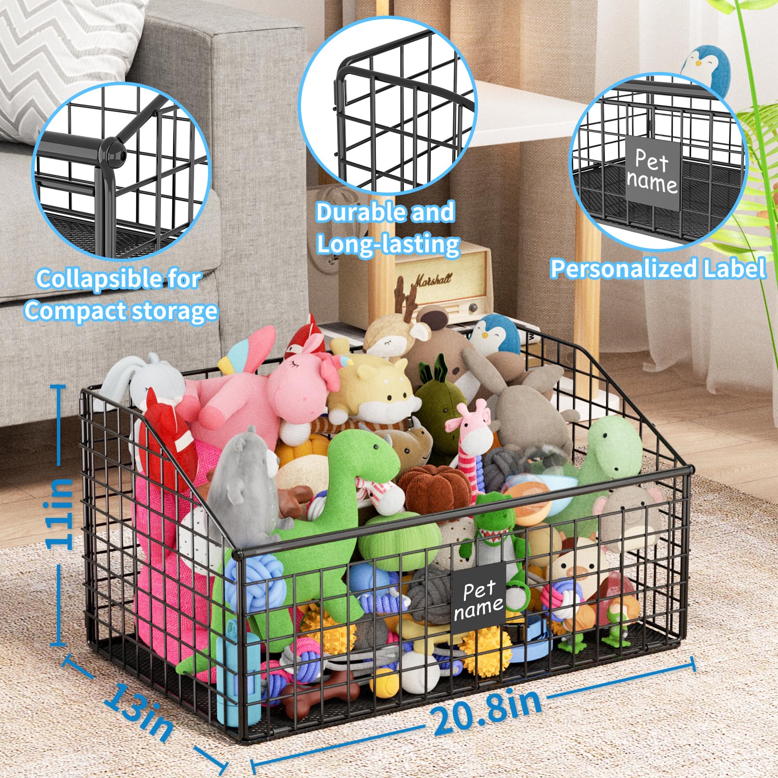 Kaiferty Capacite-grand-rangement — espaces généreux pour jouets et accessoires.