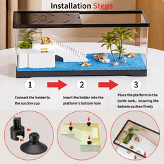 KAKOOTI aquarium tortue – système de drainage intégré facilite le nettoyage quotidien.