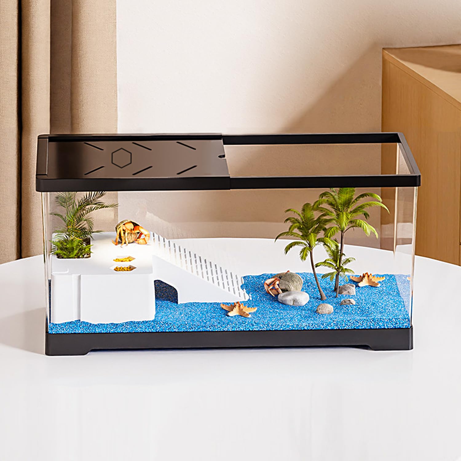 KAKOOTI aquarium tortue – vue extérieure pour une clarté optimale et observation facile.