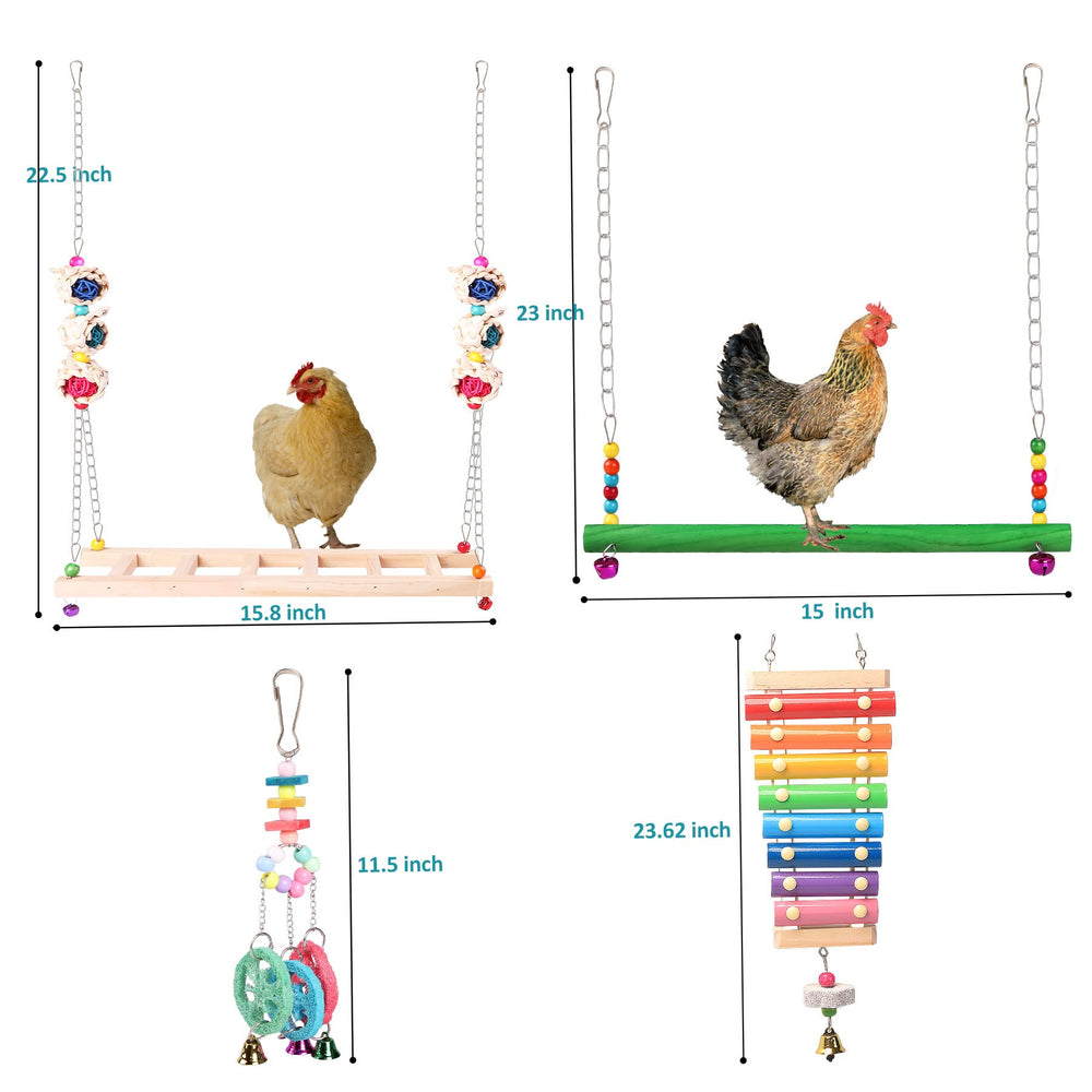 Miroir KAKUNM pour poules: stimulation visuelle et curiosité naturelle.