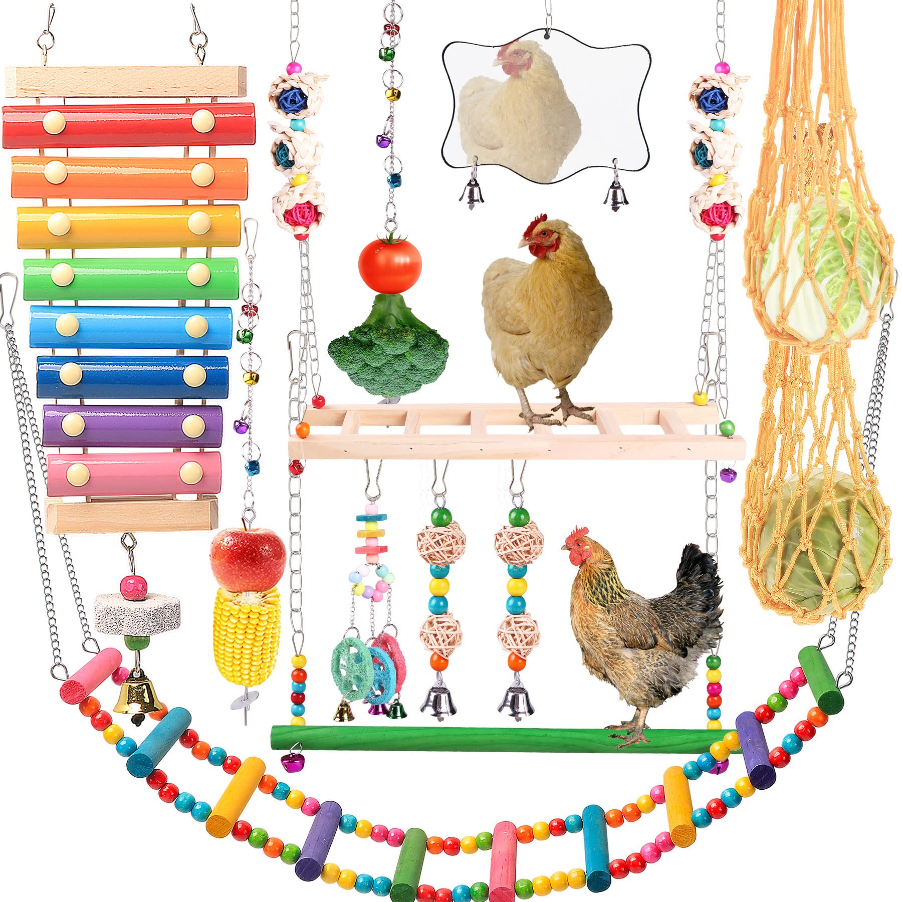 KAKUNM Xylophone pour poules: stimulation auditive et divertissement sain.