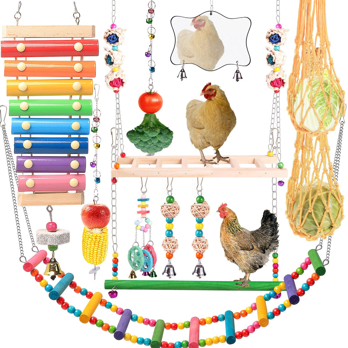 KAKUNM Xylophone pour poules: stimulation auditive et divertissement sain.