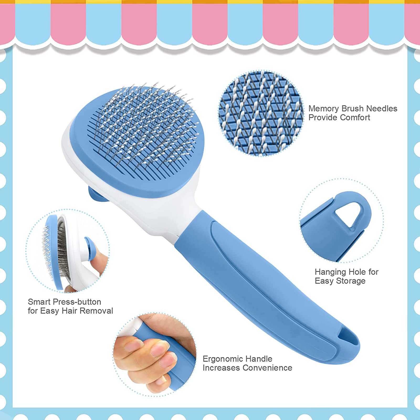 Brosse Kalamanda avec bouton libération pour nettoyer rapidement.