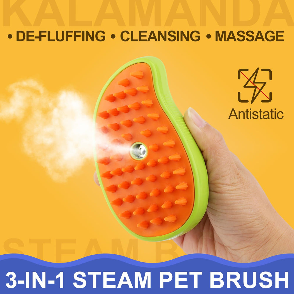 KALAMANDA brosse chat steam 3 en 1 combine démêlage, nettoyage et massage