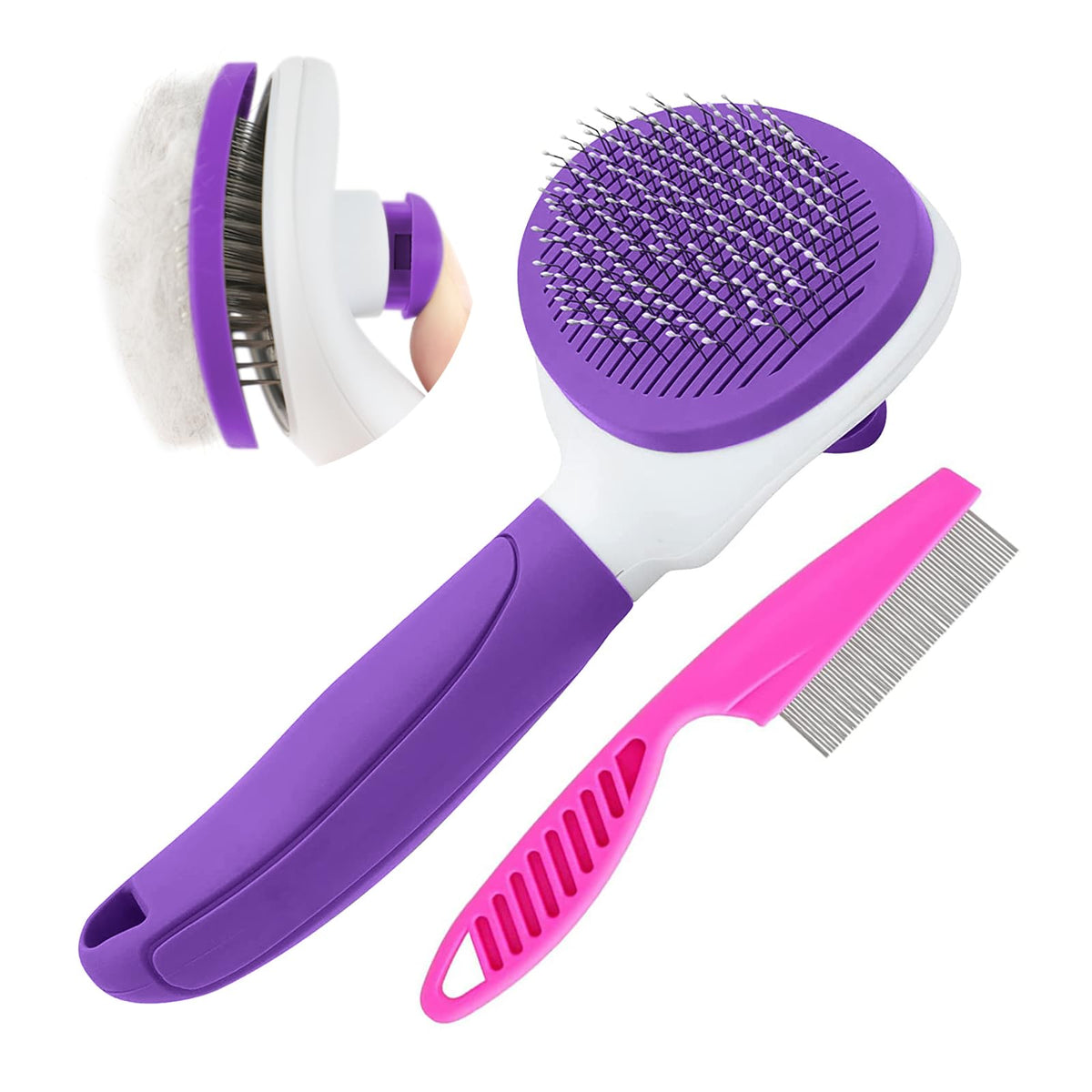 KALAMANDA brosse pour chats et chiens, capture rapidement les poils morts lors du brossage.