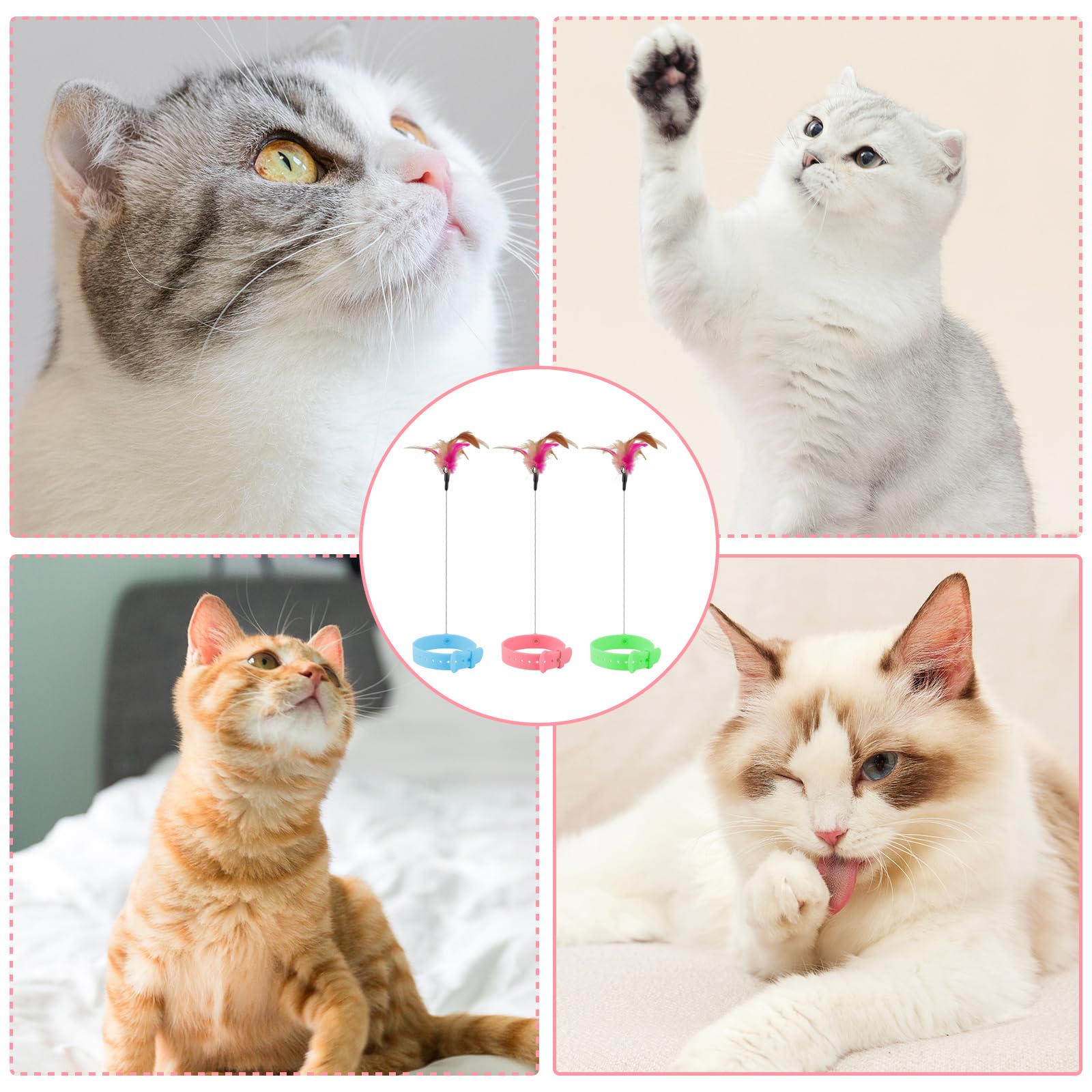 Kalamanda ensemble-jouets-chat triple pour sessions variées