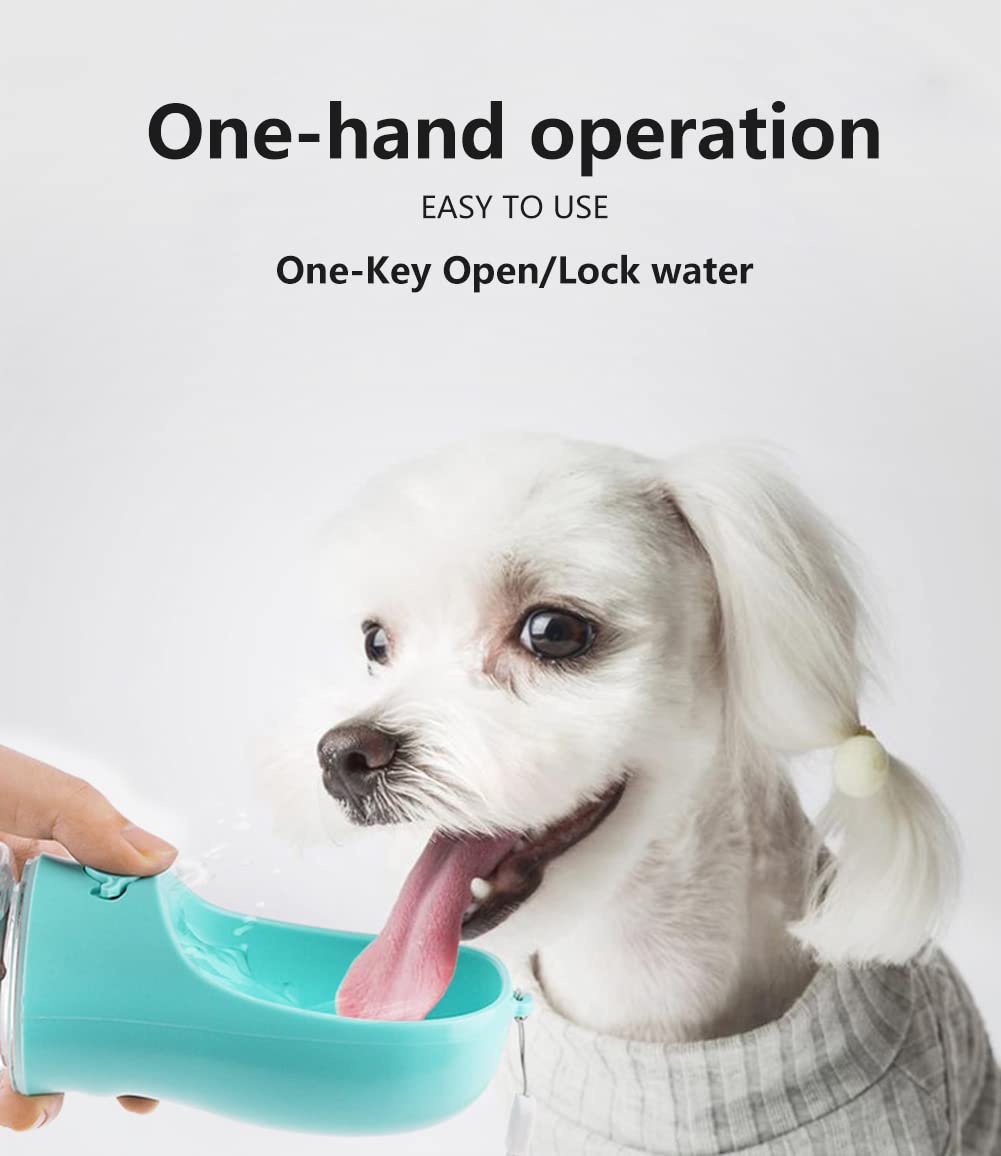 Kalimdor Bouteille eau chien bleue – ouverture à une touche pour un remplissage rapide.