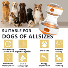 Kalimdor distributeur de récompenses chien orange: prolonge le jeu et ralentit l’alimentation