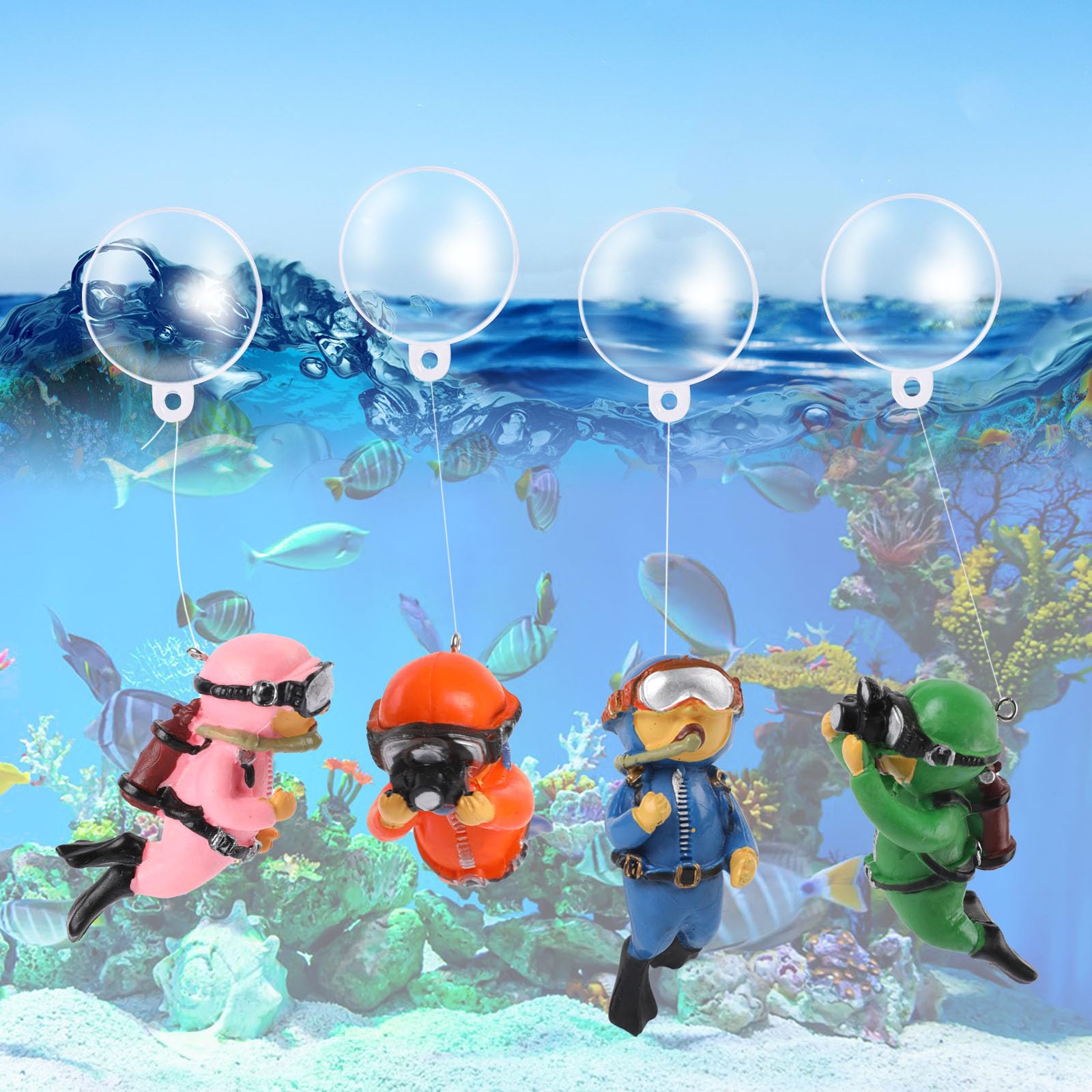 KALIONE décor d'aquarium poisson plongeur mini: crée un point focal amusant