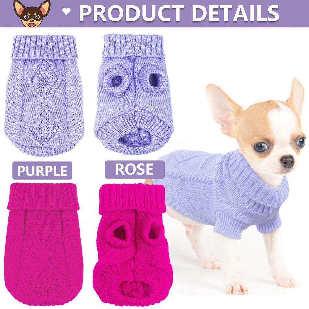 Ensemble de deux pulls Kallfir's Cutie, style et chaleur pour chien.