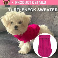 Pull col roulé Kallfir's cutie XS, douceur et chaleur pour chien mini.