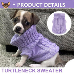 Pull-over Kallfir's cutie pour petit chien rose clair, idéal pour promenades hivernales.