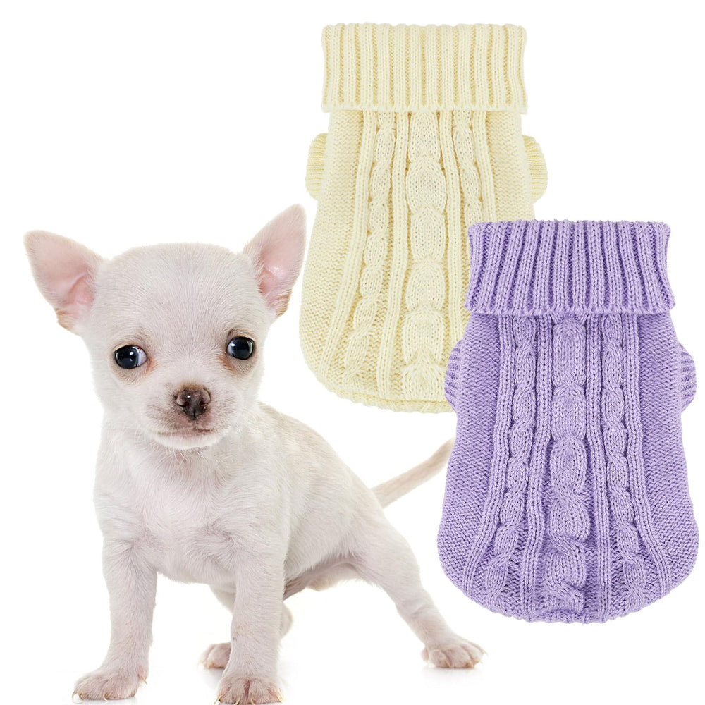Pull-over Kallfir's cutie pour petit chien rose, réchauffe lors des sorties hivernales.