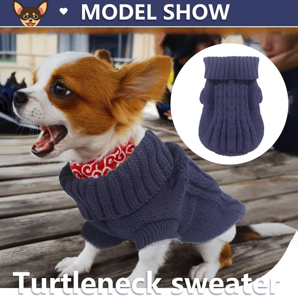 Kallfir's cutie pull XXS vert : vêtement cosy pour chien mini.