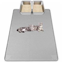 Kalolary Tapis Litière Chat tres-grand 50x35 retient la litière et protège le sol.